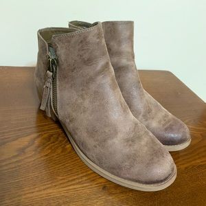 Brown Leather Booties